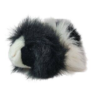 Douglas Cuddle Toys Guinea Pig Plush Black White 9" Angora Realistic #4112 2018